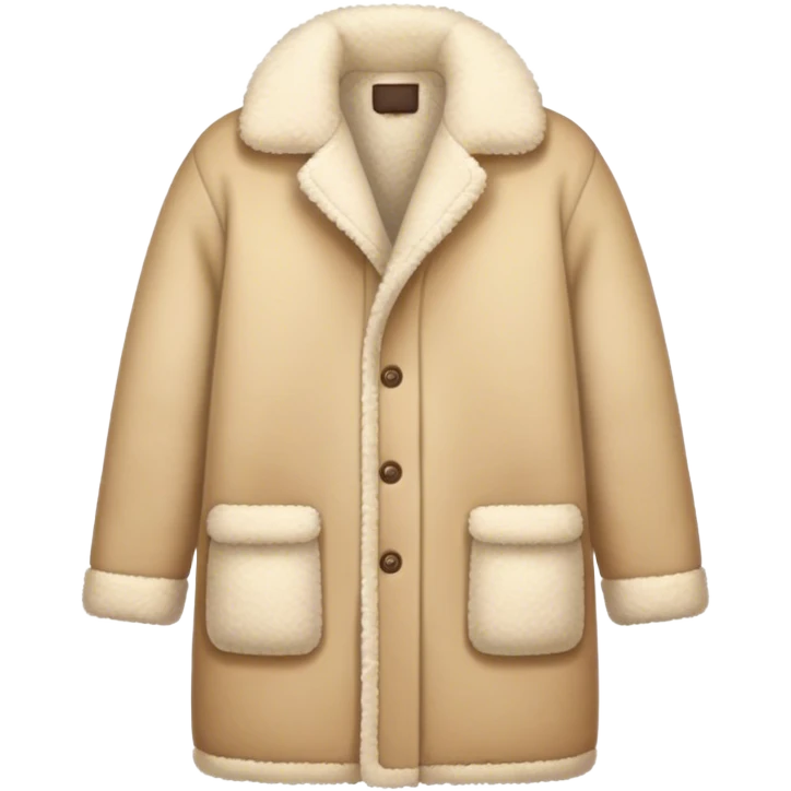 beige sherpa coat emoji