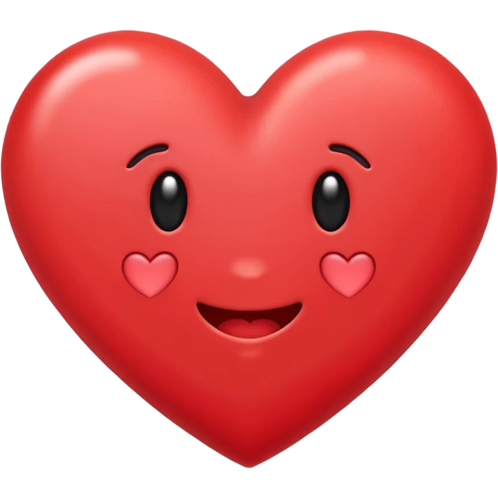 Create a hand drawn flat minimal love reaction emoji for a new social media app emoji