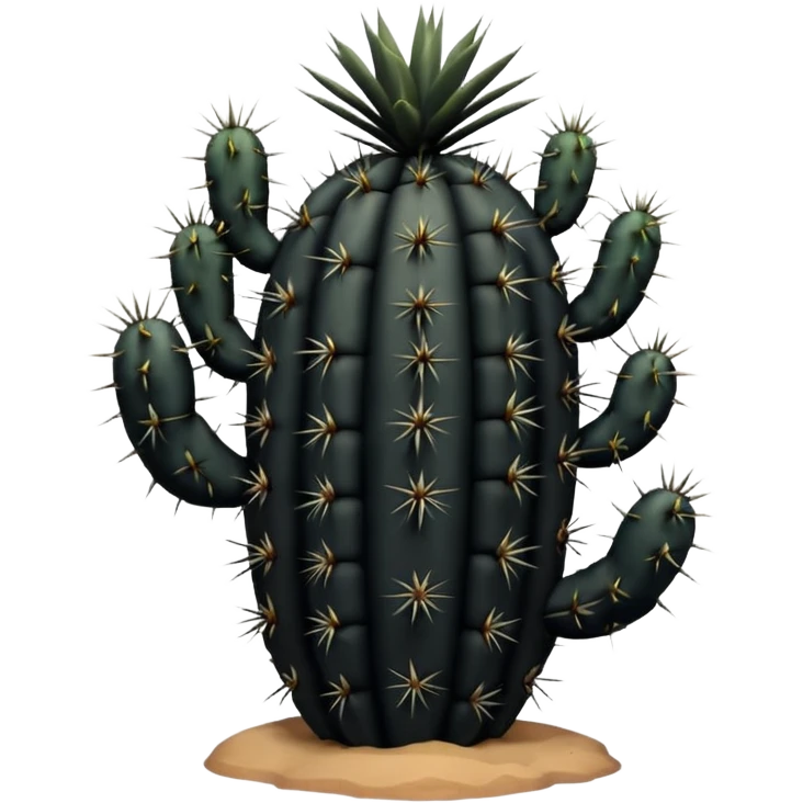 black cactus emoji