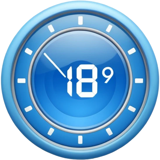 digital countdown timer, circular progress bar emoji