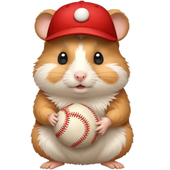 Hamster playing baseball emoji