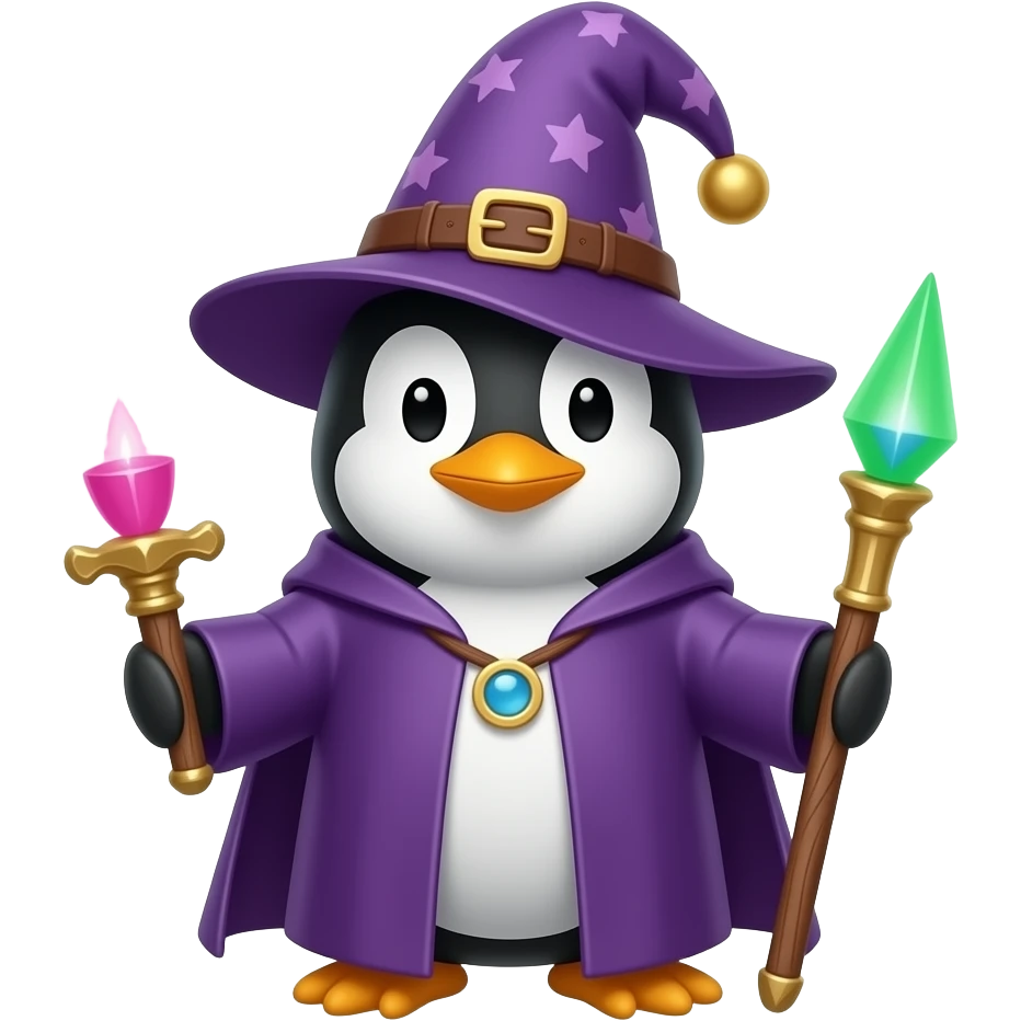 Penguin Wizard emoji