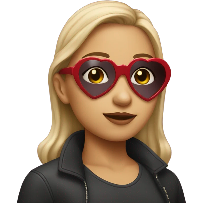 Girl with hear sunglasses  emoji