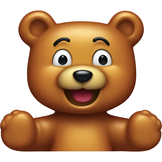 Goofy gummy bear emoji