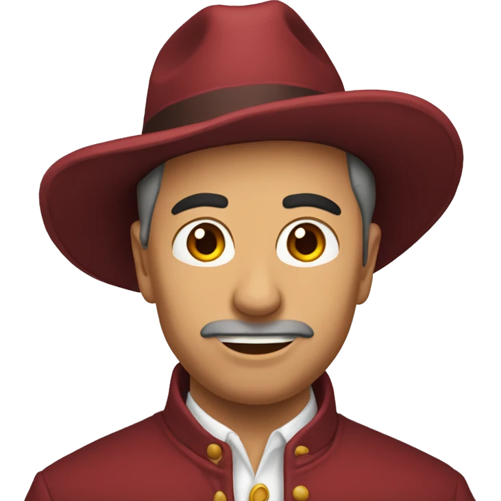 Lazo coquete rojo borgoña emoji