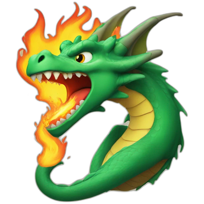 Dragon spitting fire emoji