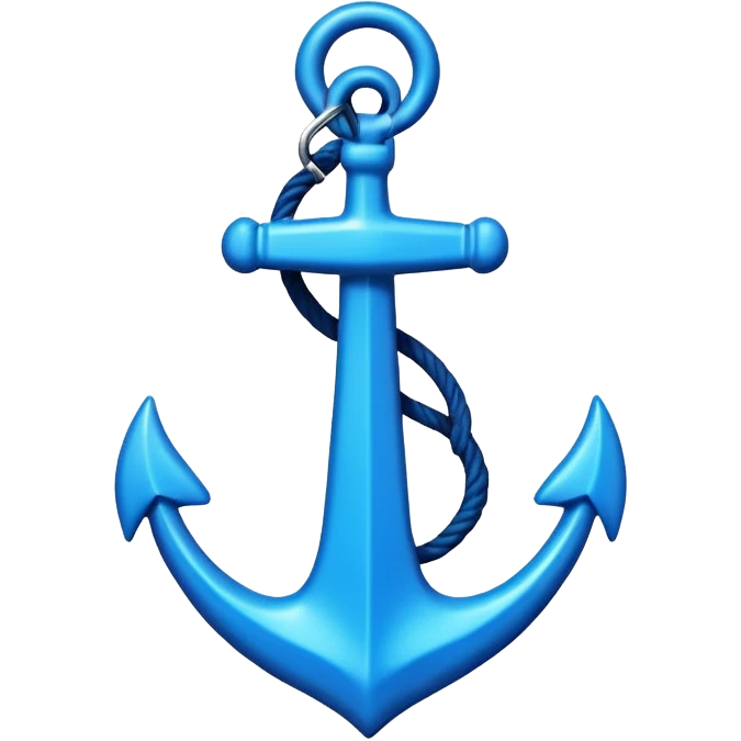 A neon anchor line drawing emoji