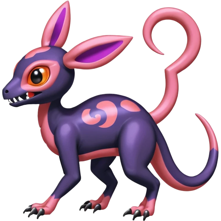 Shiny Duskull-Salandit-Sylveon-Fakémon-hybrid-creature (full body)  emoji