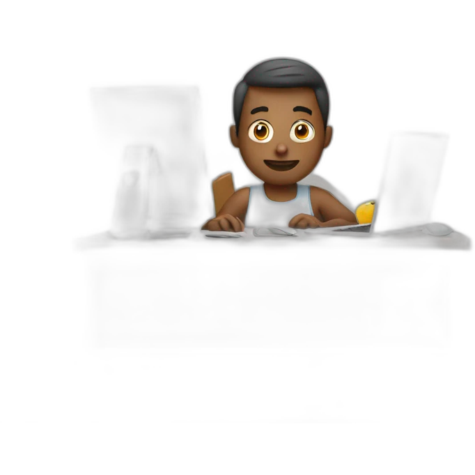 Man work at home emoji