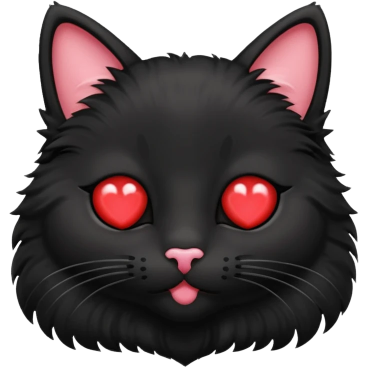 black cat with heart eyes emoji