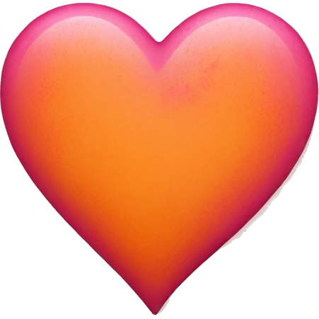 Pink orange grunge heart  emoji