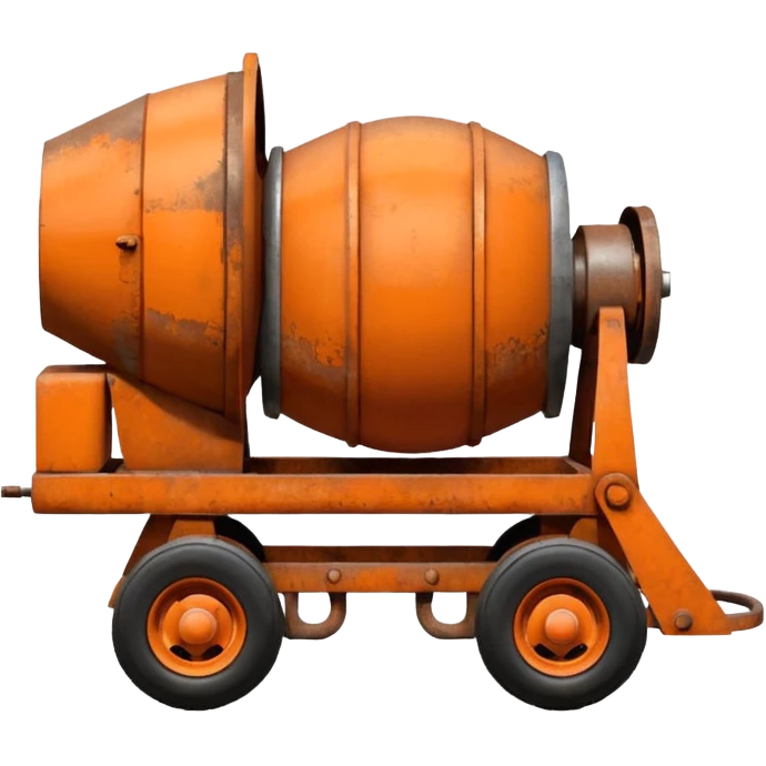 small orange cement mixer (not a truck) emoji