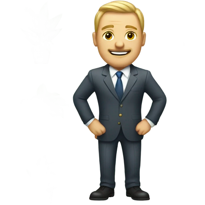 Boss with plants in office emoji