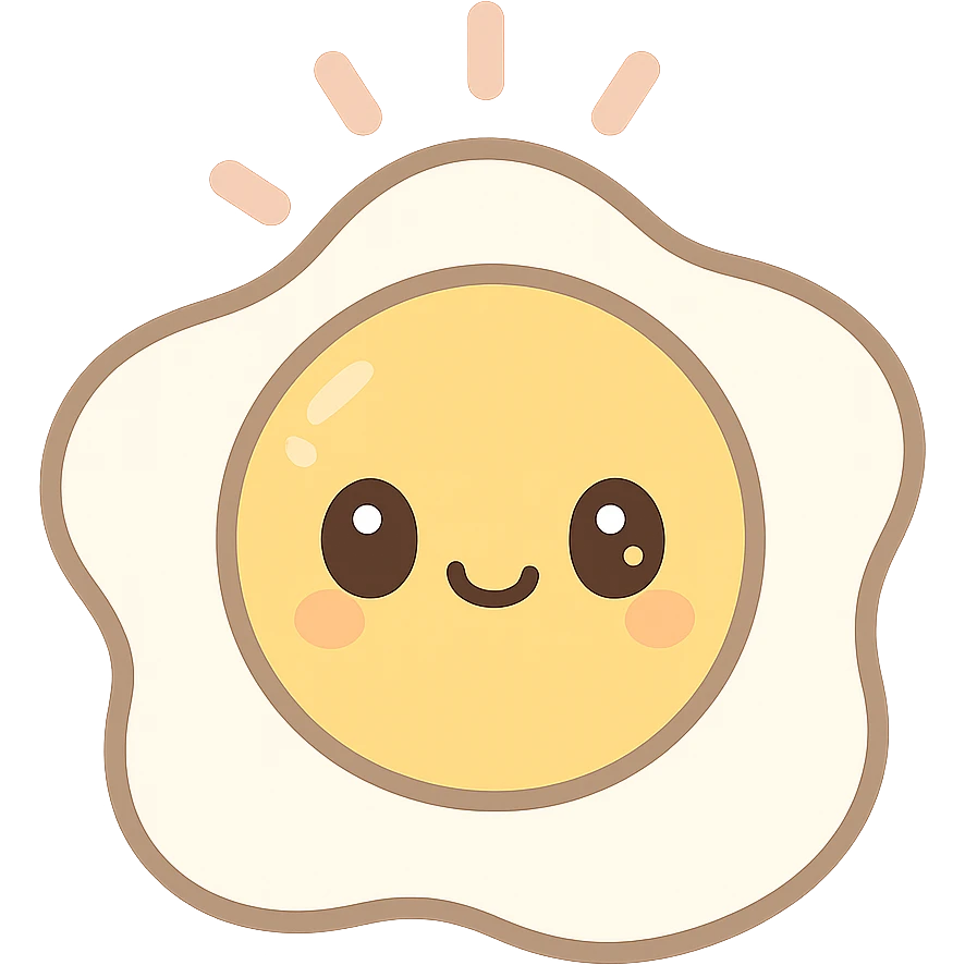 kawaii sunny egg emoji