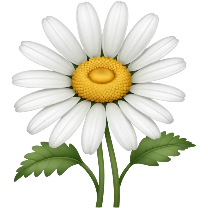A white flower symbolising daisy flower emoji