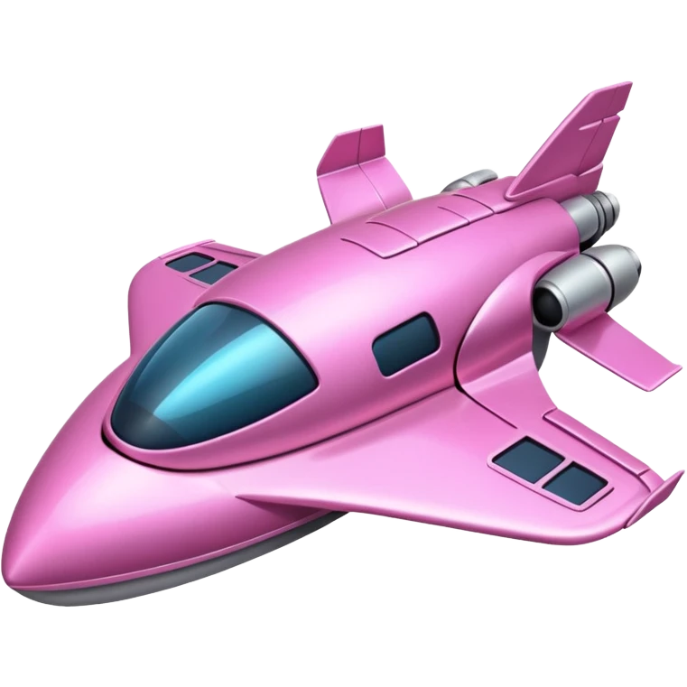Pink spaceship emoji