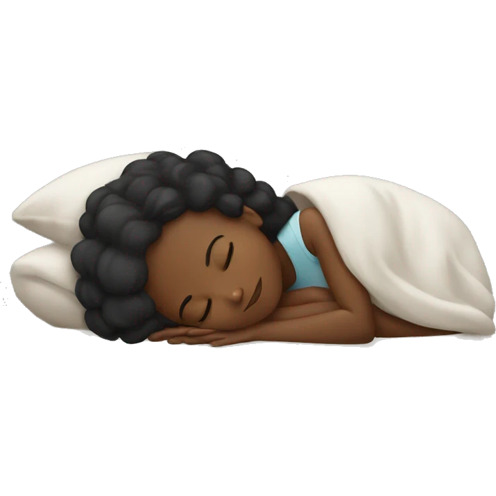 Black girl sleeping emoji