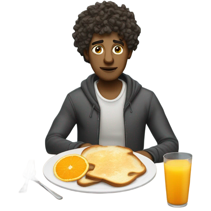 Drunk eating breakfast  emoji