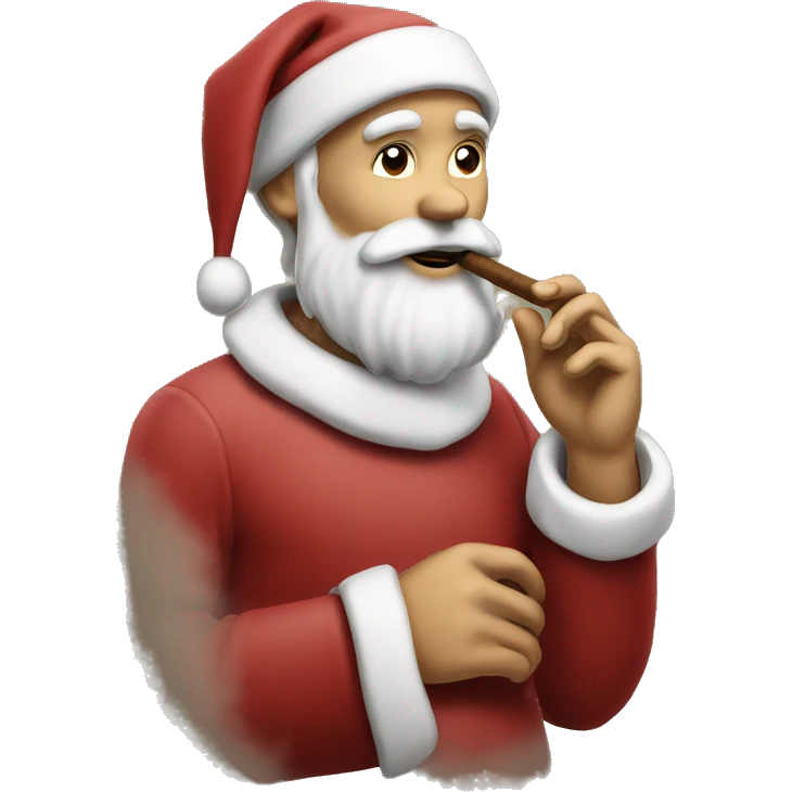 Santa smoking a cigar  emoji