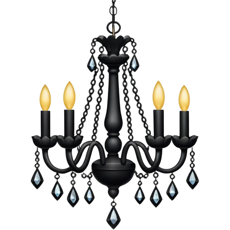 black chandelier emoji