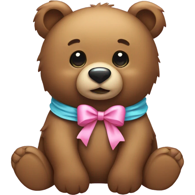 Bear with pink bow  emoji
