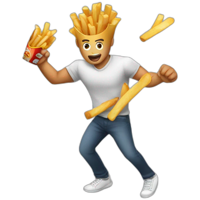 fight-frenchfries emoji
