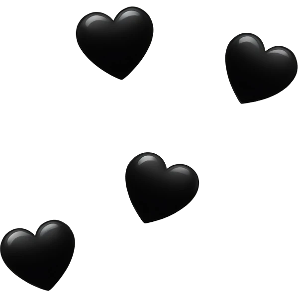 Sparkly black heart  emoji