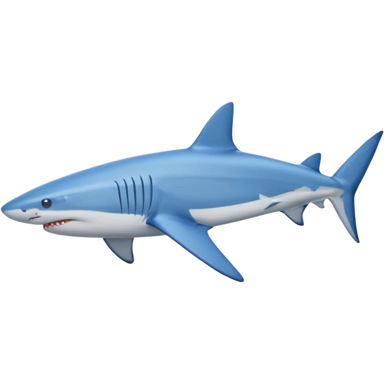 blue shark, with elongated side fins that create legs. On his three feet, he wears blue Nike shoes emoji