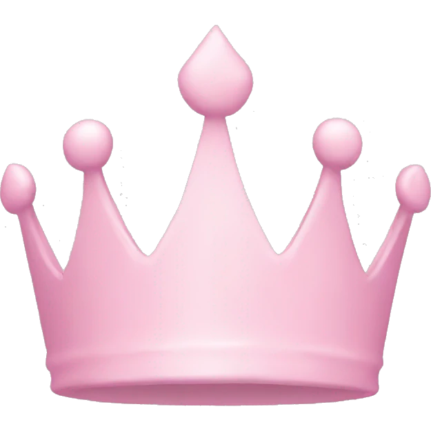 Pastel pink crown emoji