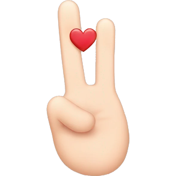 Finger with Heart korean emoji