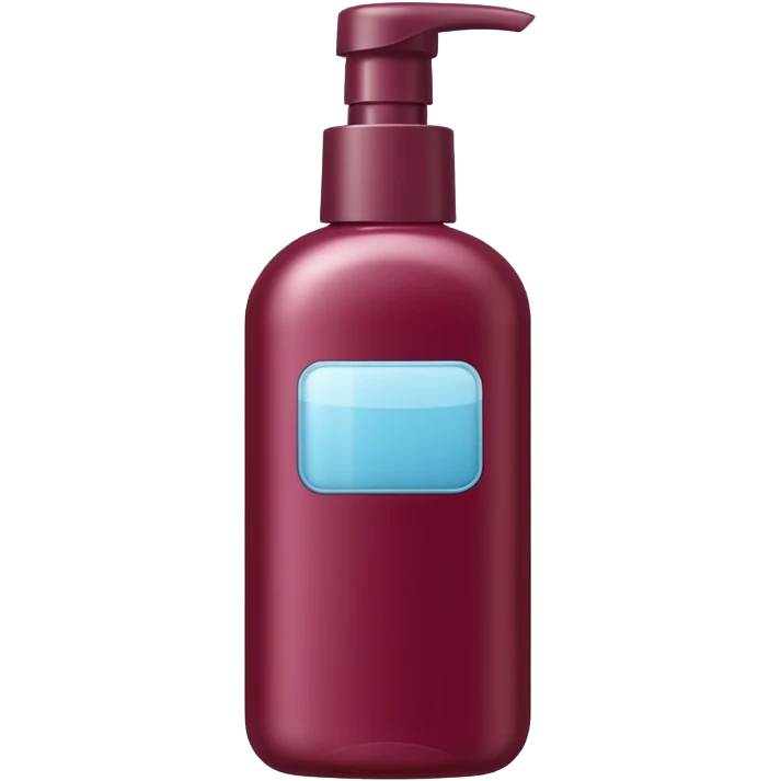 shampoo bottle in burgundy colour emoji
