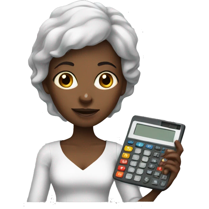 Black lady with calculator  emoji