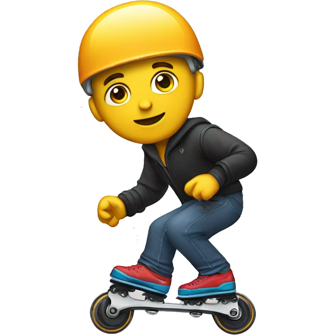 A roller blade man  emoji