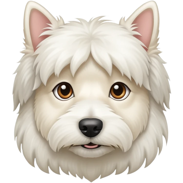 White long-haired terrier dog emoji