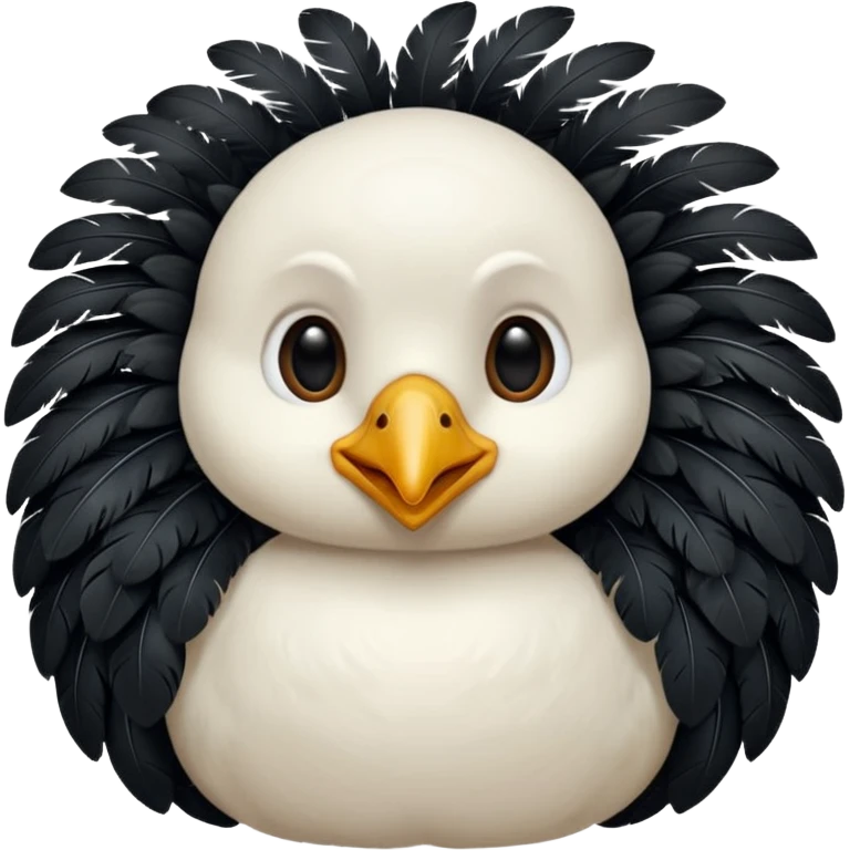 Un bebe oiseau mignon noir emoji