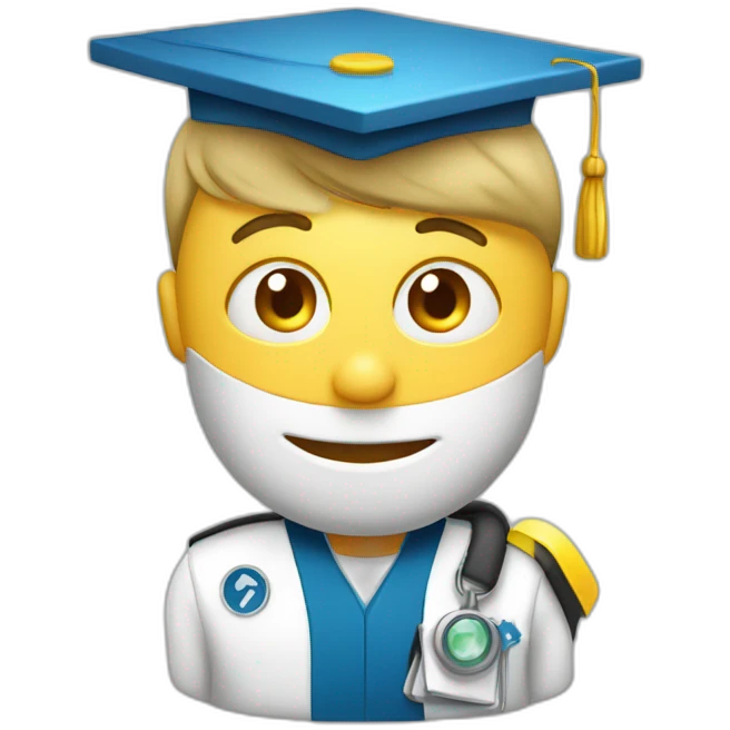 further education in paramedics style with Mortarboard emoji