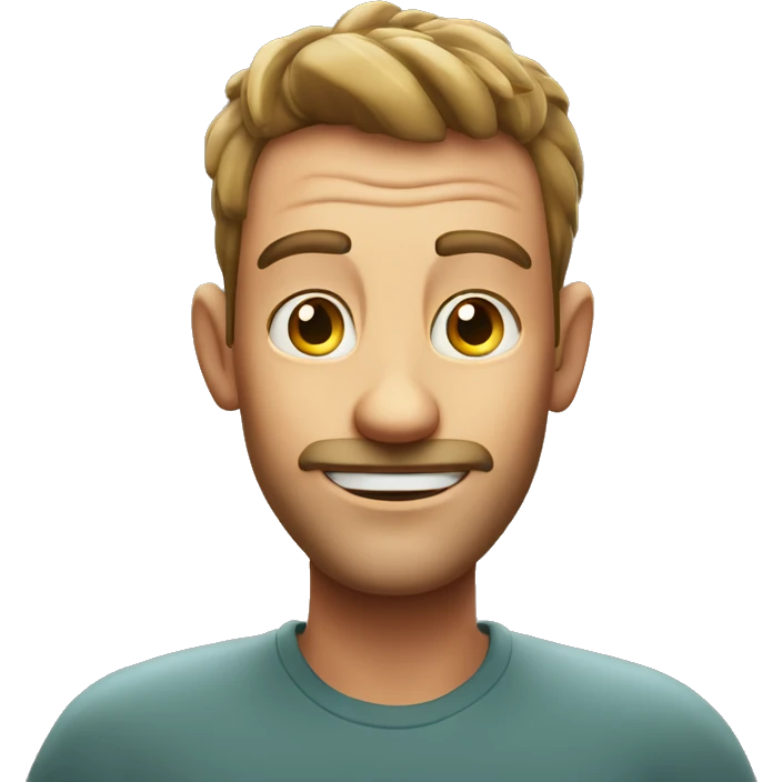 Australian dad with ring of light on top of his head emoji