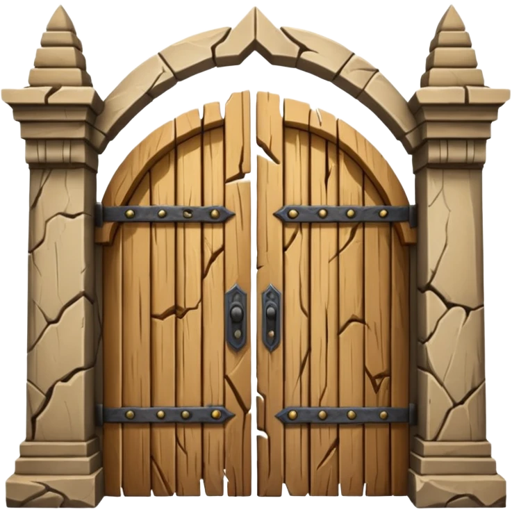 Cracked Temple Gate wood emoji