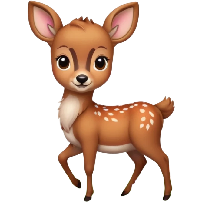 baby deer with flower emoji