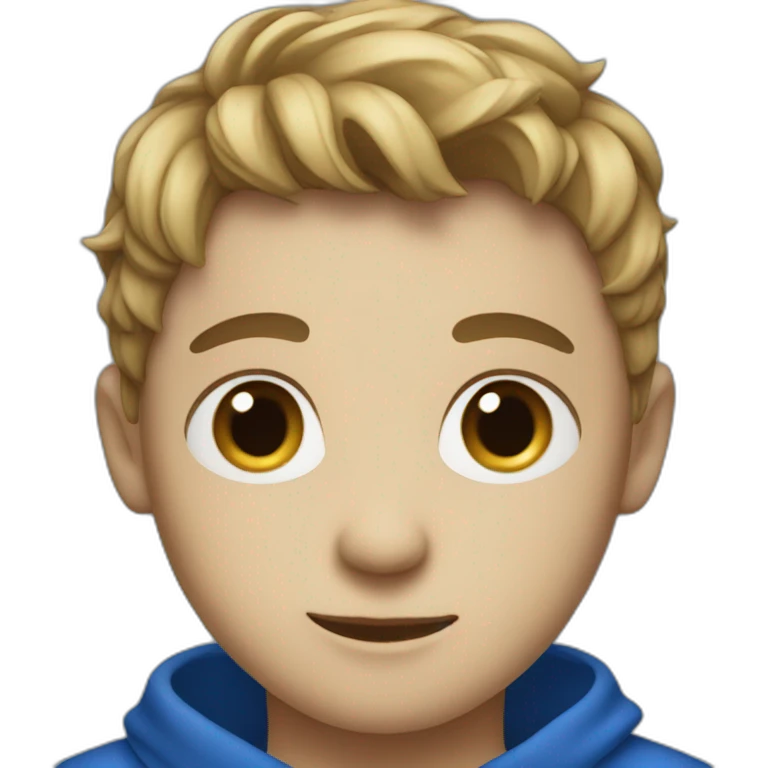 Boy with Elegant blue cloths emoji