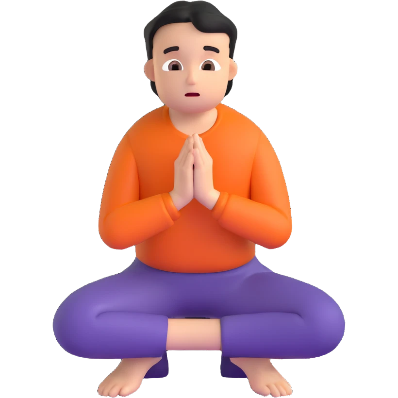person on their knees begging with hands clasped together and pleading expression emoji