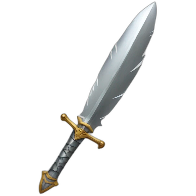 Knight-feather-futurist-sword emoji
