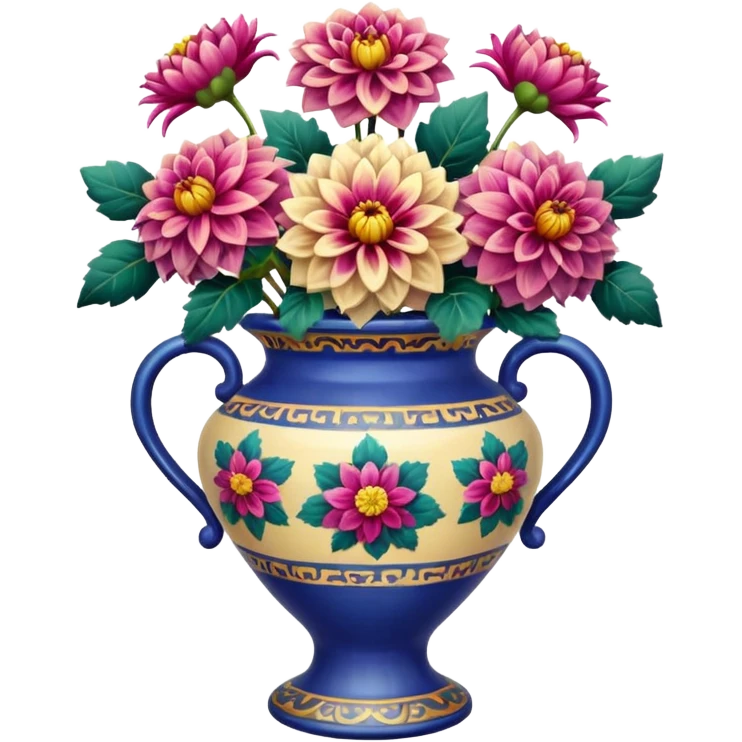 flower vase dahlias  emoji