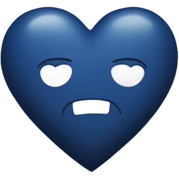 dark blue heart in the clouds emoji