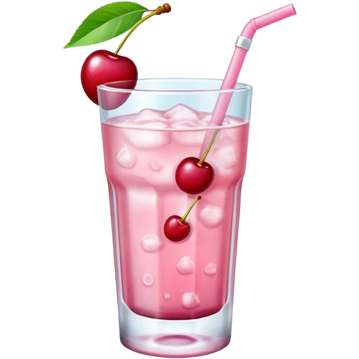 Pastel Pink Drink With Cherry emoji