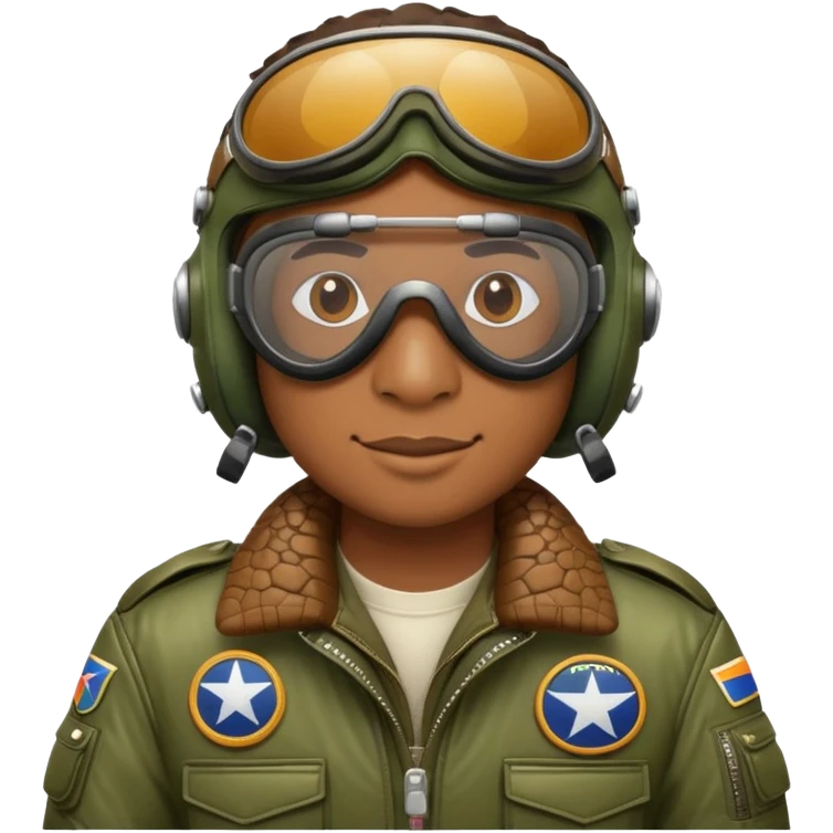 crocodile bomber pilot with goggles and a bomber jacket emoji