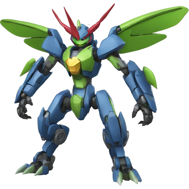 WereGarurumon-Flygon-Medabot-Mecha full body emoji