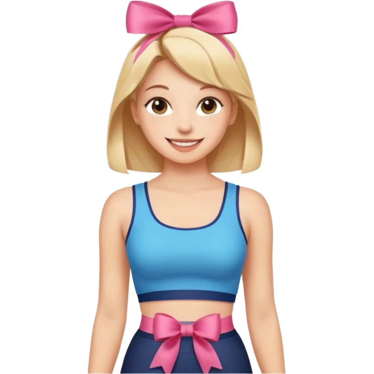 Kurdeleli güzel göbeği açık fit beli zayıf bir kız emoji