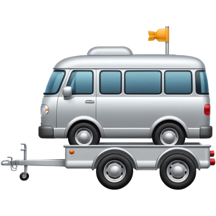 car with towbar pulling a  trailer  emoji