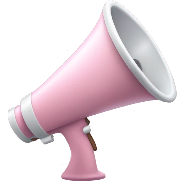 Light Pink megaphone emoji